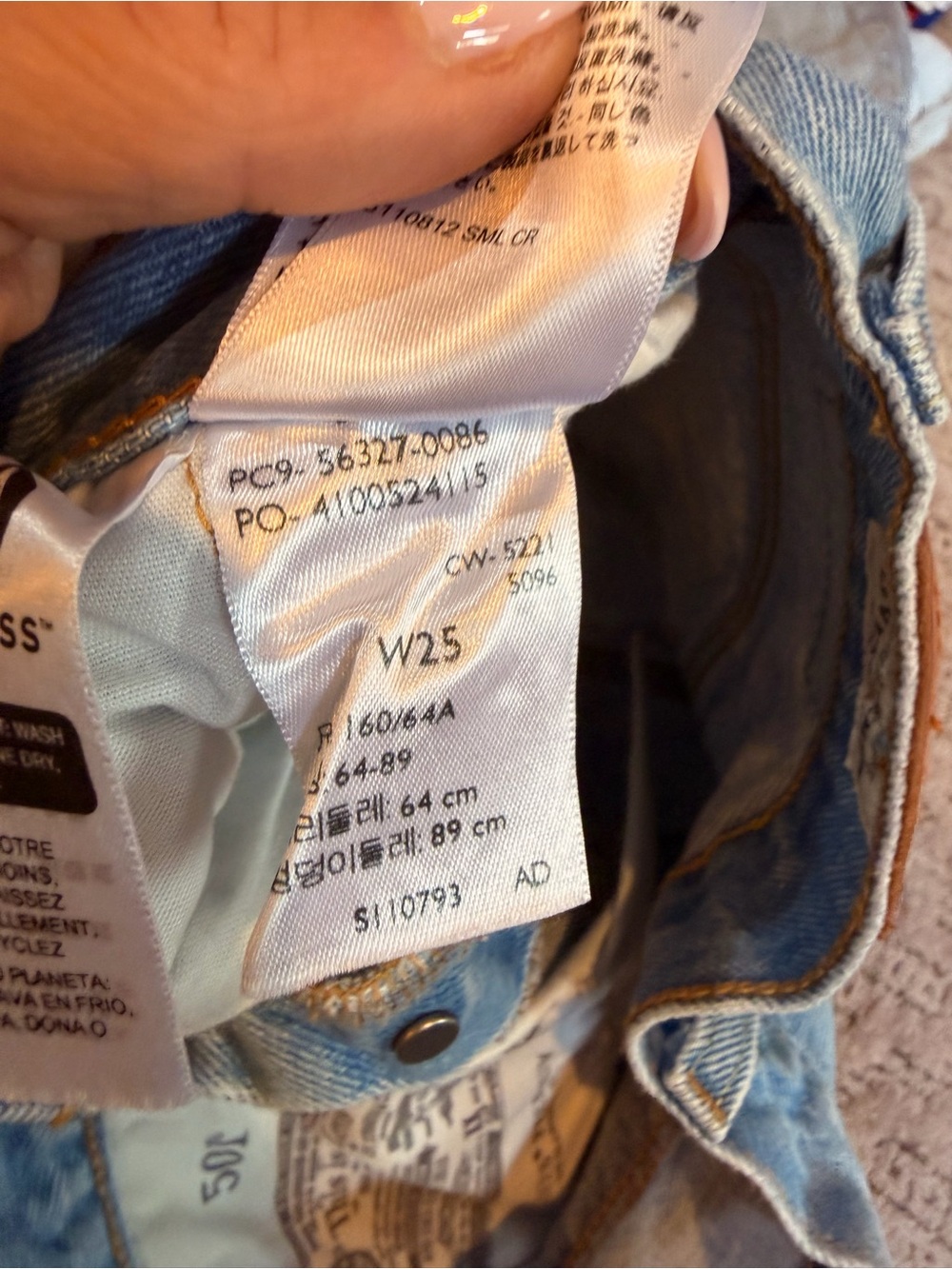 Levi's Light Blue Denim Cutoff Shorts - Picture 5 of 5